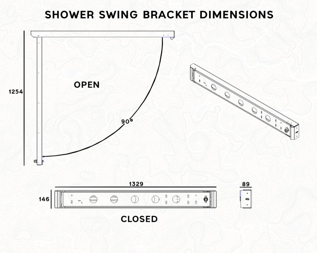 Shower Swing Arm Dimensions Diegram