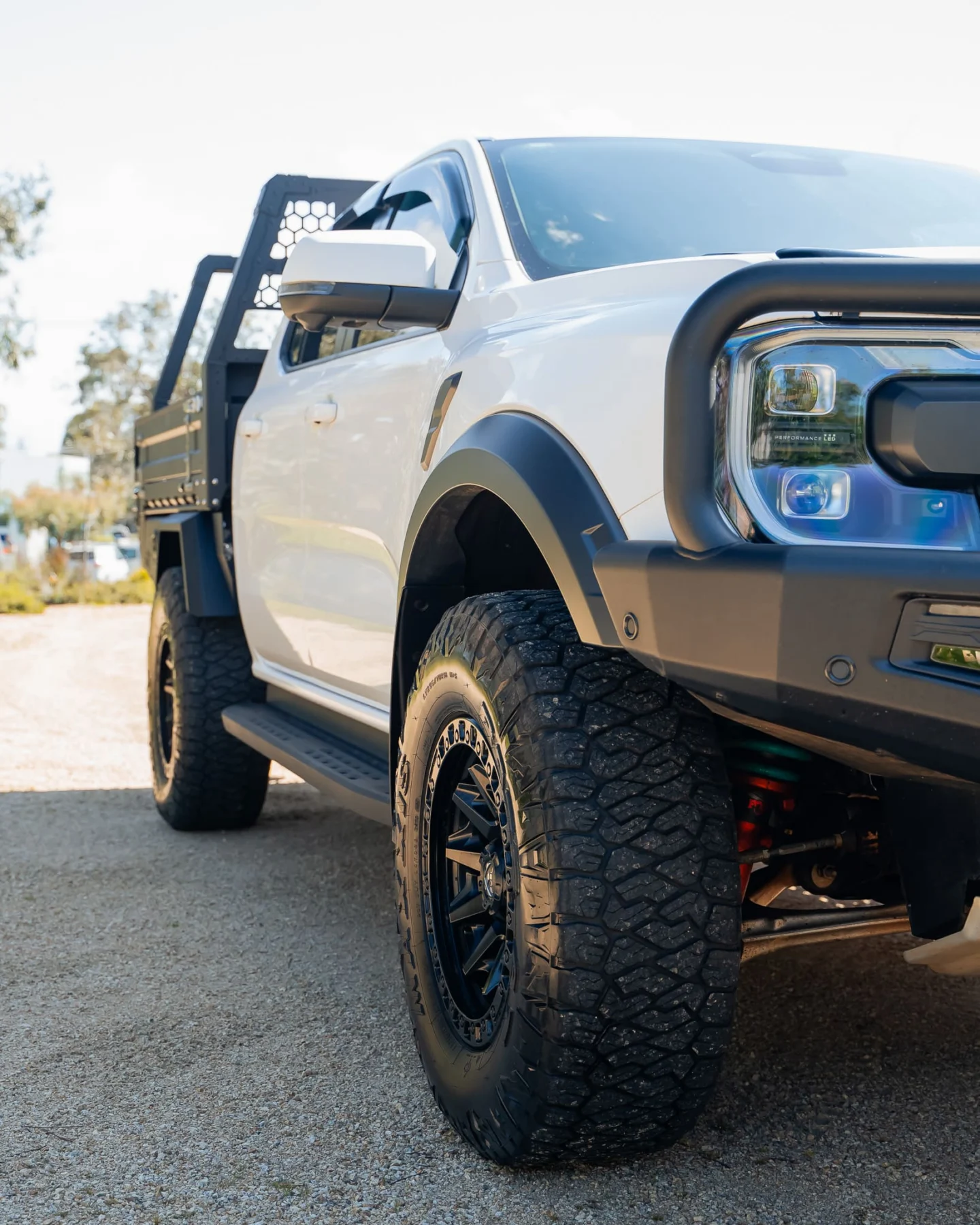 Front of the Ford Ranger Raptor M4 tray build